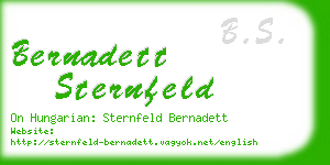 bernadett sternfeld business card